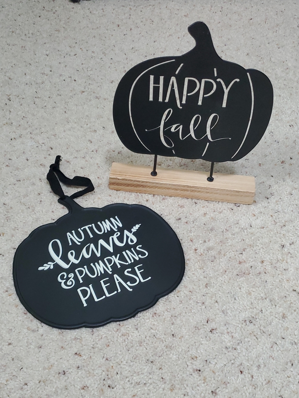 Primitives by Kathy Black Pumpkin Chalkboard Fall Signs